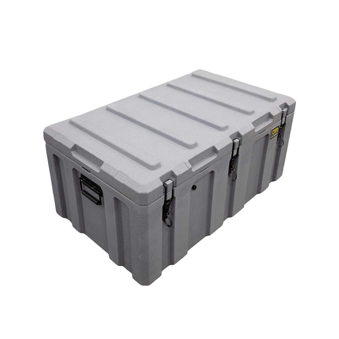 50L Poly Tool Box Storage Grey Case Heavy Duty Waterproof Cargo Box