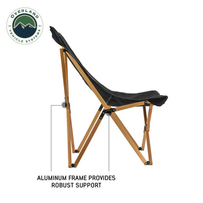 OVS Kick It Camp Chair - Wood Base & Storage Bag