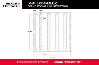 Body Armor 4x4 Hardtop Roof Rack 2007-2018 Jeep Wrangler JK/JL