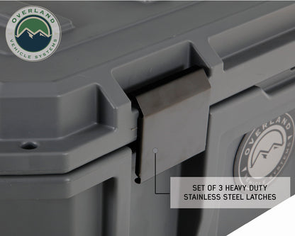 D.B.S. Dark Grey 117 QT Dry Box With Drain And Bottle Opener