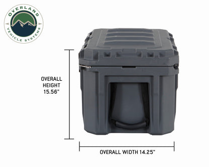 OVS D.B.S. Dark Grey 53 QT Dry Box With Drain, And Bottle Opener