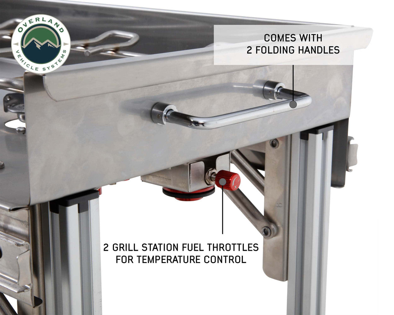 OVS Komodo Camp Kitchen - Dual Grill, Skillet, Rocket Tower, More - Stainless Steel