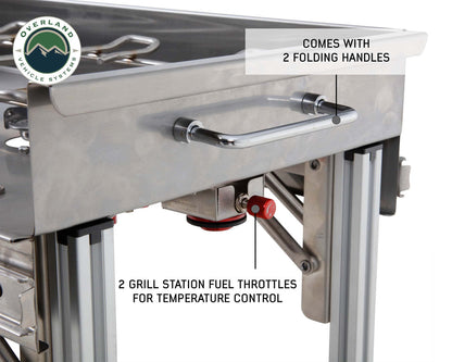 OVS Komodo Camp Kitchen - Dual Grill, Skillet, Rocket Tower, More - Stainless Steel