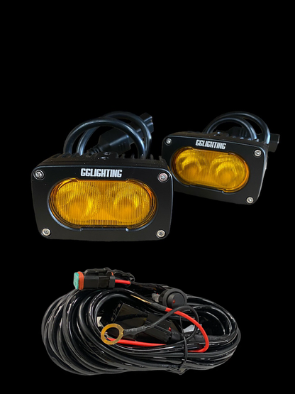 GP10 Offroad LED Pod Bundle Amber With Wiring Harness