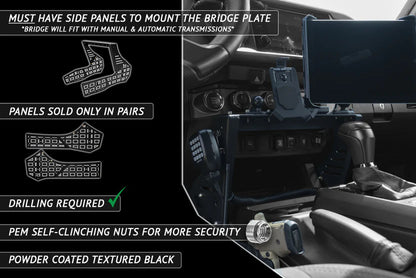 Rago Fabrication Center Console Molle Storage Panel Toyota Tacoma 2016-2023