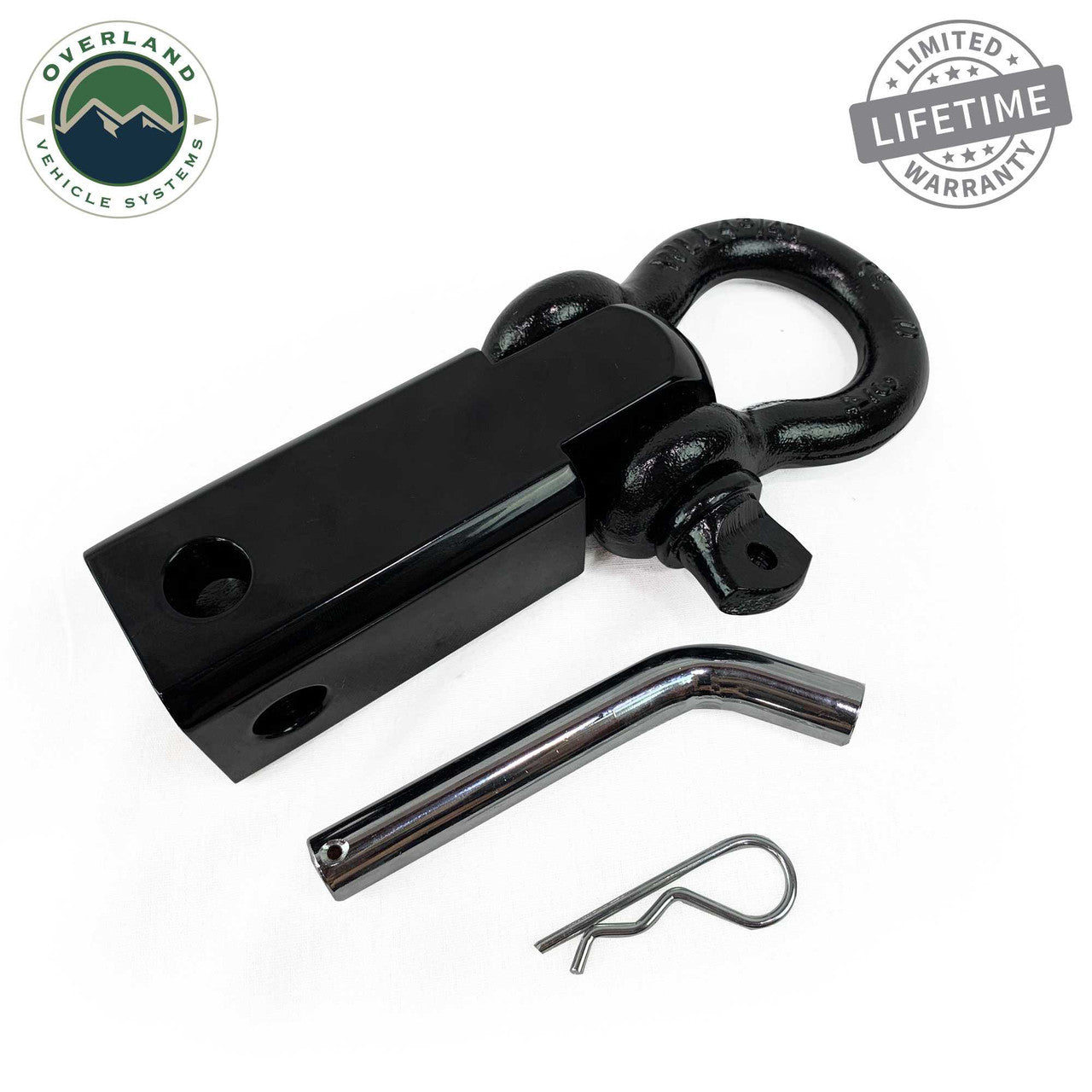 OVS Receiver Mount Recovery Shackle 3/4" 4.75 Ton Rated Black