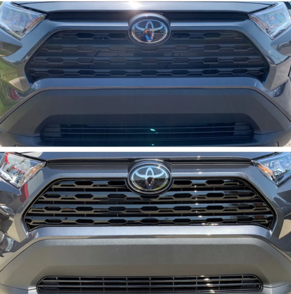 Gloss Black Grille Overlay Toyota RAV4 2019-2023