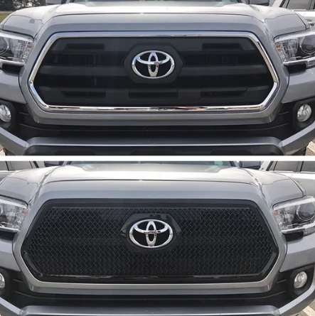 Gloss Black Grille Overlay Toyota Tacoma 2016-2019