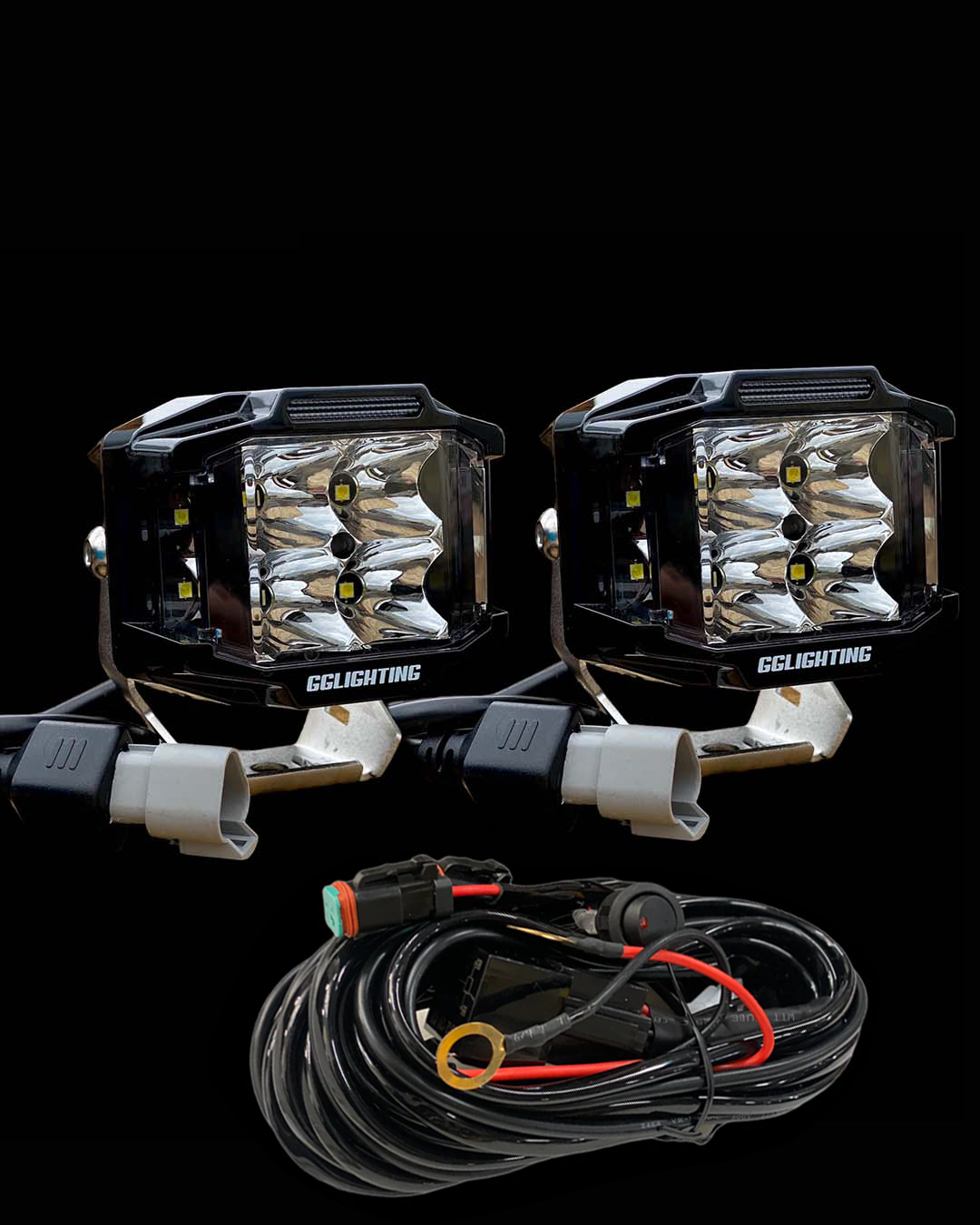 CB30 Sidewinder LED Pod Bundle With Free Wiring Harness