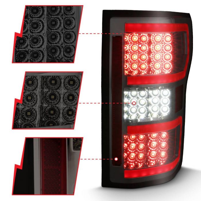 Anzo LED Taillight Smoke (Red Light Bar) (with Sequential) Ford F150 2018-2020 - Mid-Atlantic Off-Roading