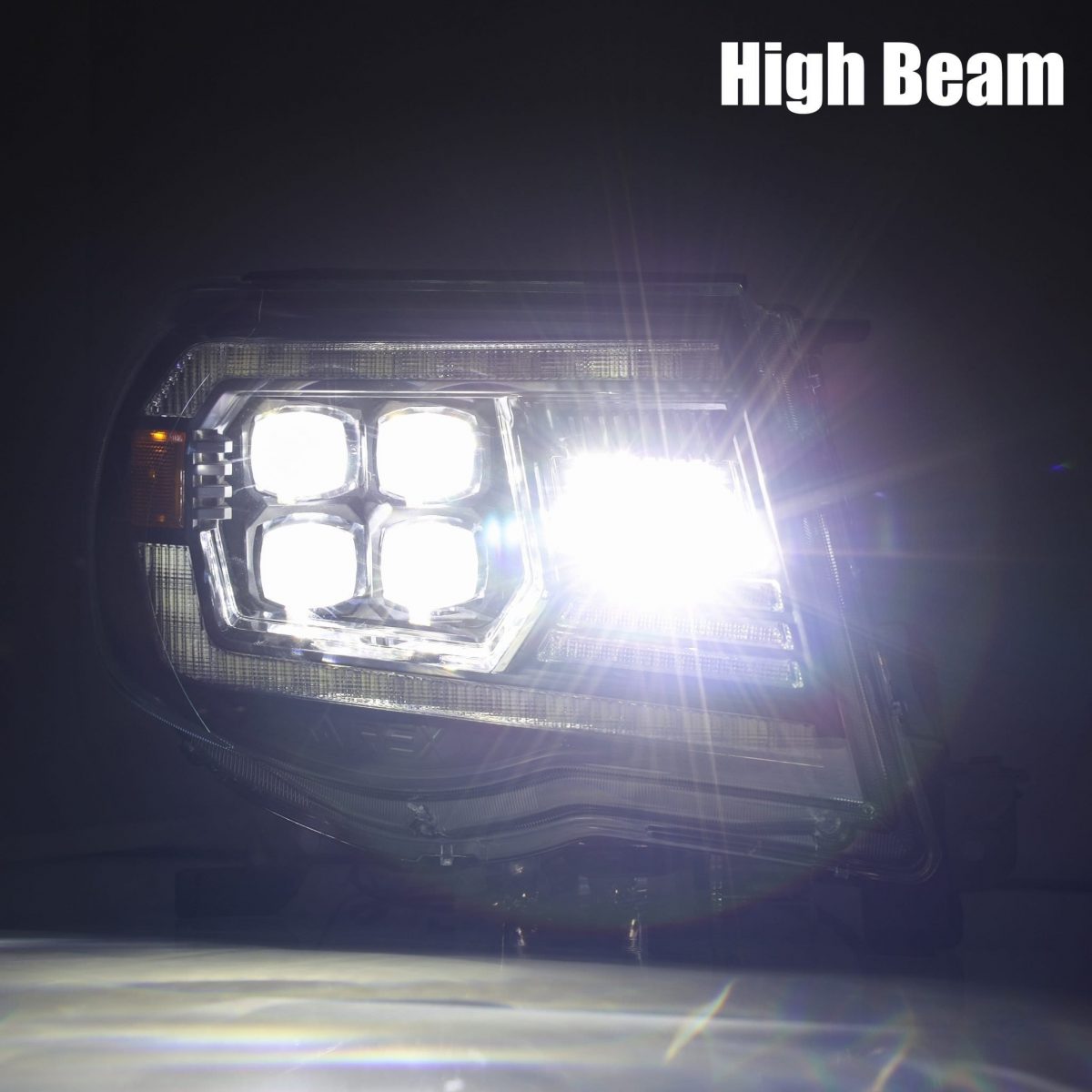 Alpharex NOVA-Series LED Projector Headlights Alpha-Black 05-11 Toyota Tacoma