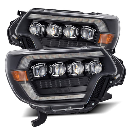 Alpharex NOVA-Series LED Projector Headlights Black 12-15 Toyota Tacoma