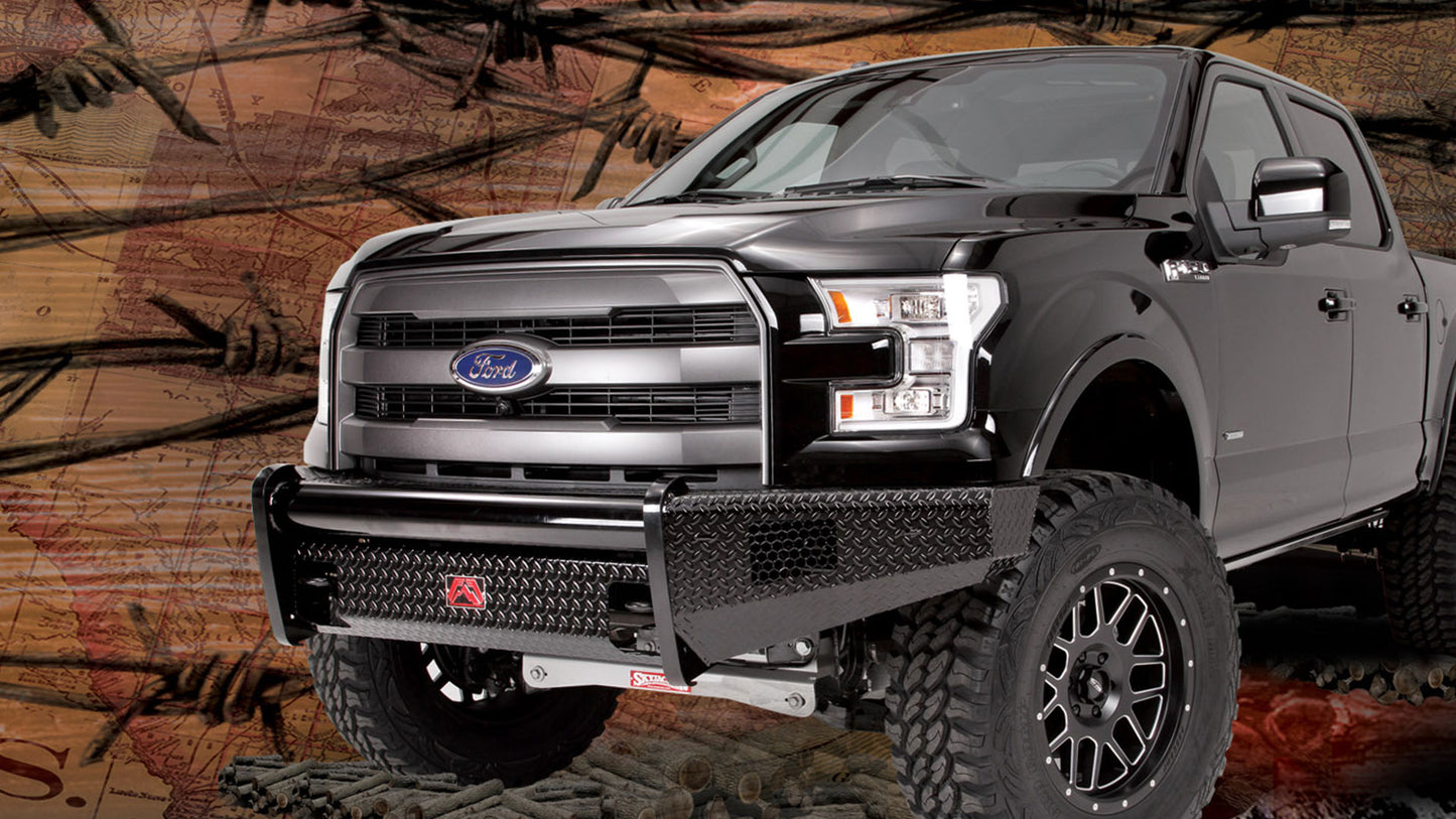 Fab Fours Black Steel Front Bumper Ford F150 2018-2020 - Mid-Atlantic Off-Roading