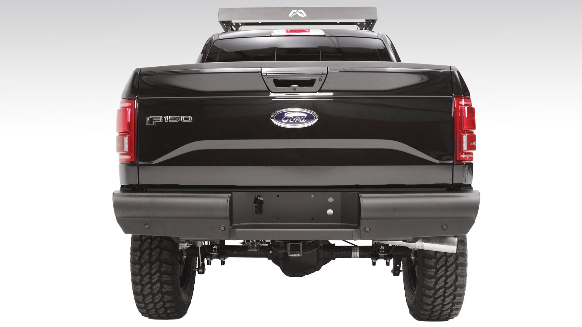 Fab Fours Black Steel Elite Rear Bumper Ford F150 2015-2020 - Mid-Atlantic Off-Roading