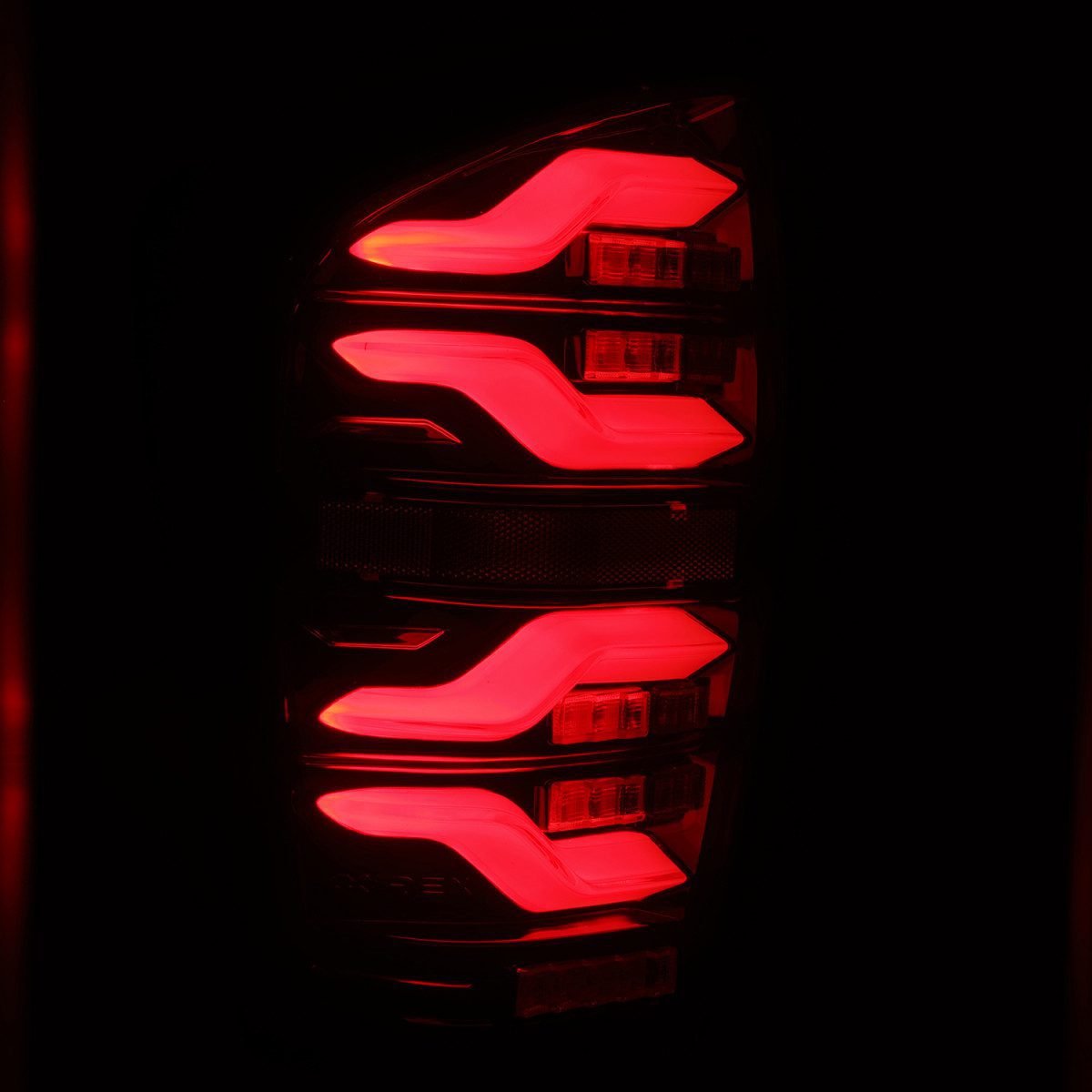 Alpharex LUXX-Series LED Tail Lights Black-Red 16-22 Toyota Tacoma