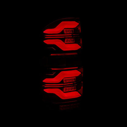 Alpharex LUXX-Series LED Tail Lights Black-Red 14-21 Toyota Tundra