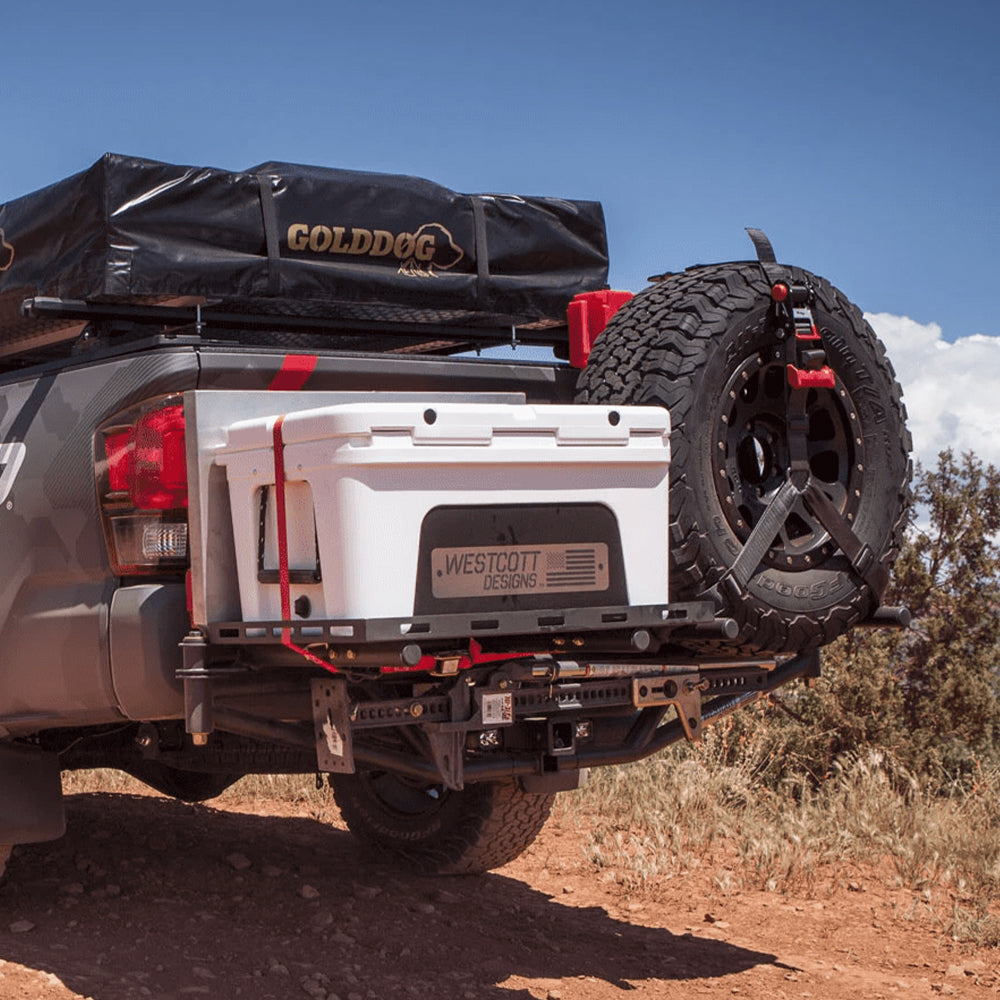 Westcott Designs Hitch Mount Tire Rack W Cooler Mount Work