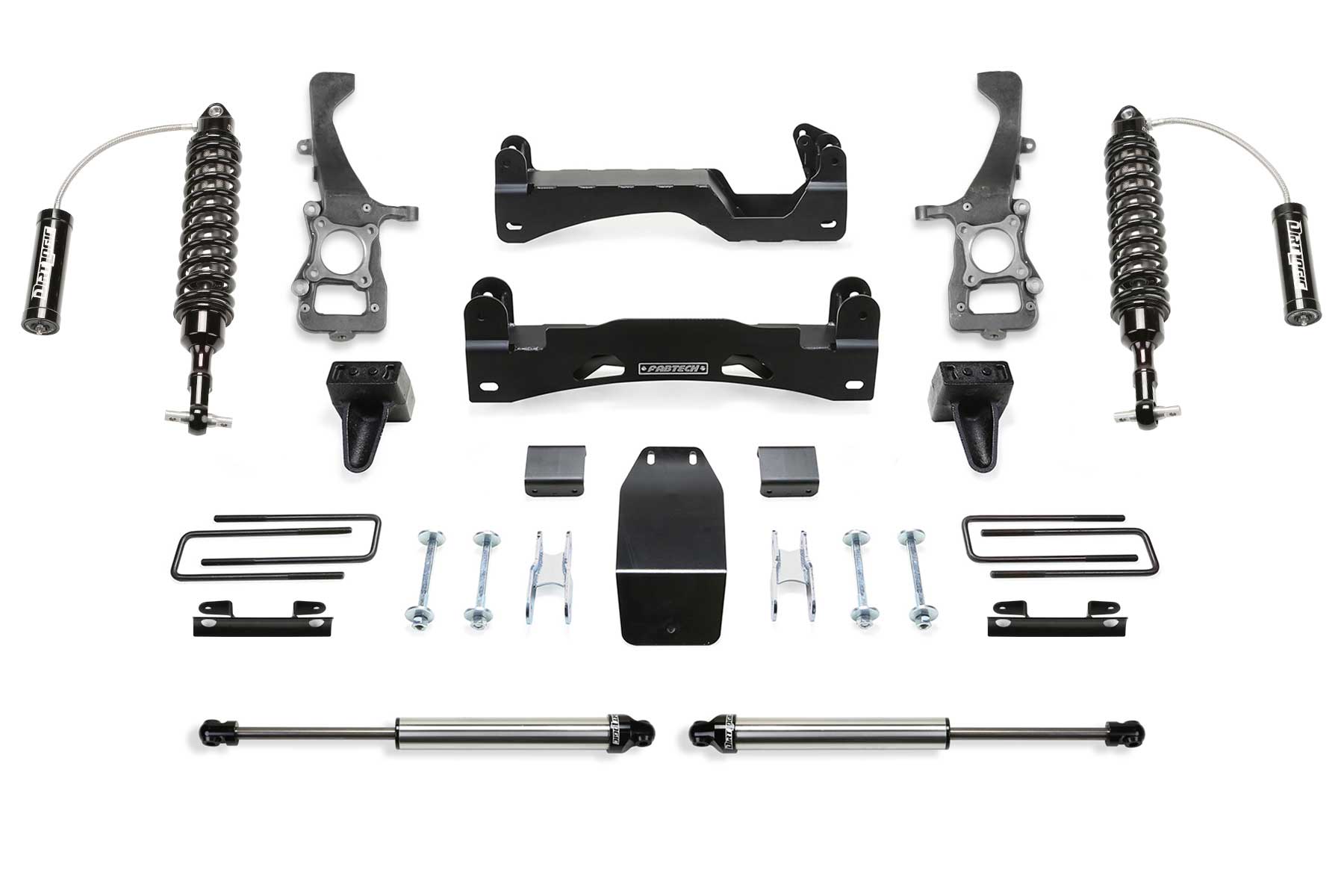 Fabtech 6 Inch Lift Kit with Front Dirt Logic 2.5 Resi Coilovers & Rear Dirt Logic Shocks Ford F150 2021 - Mid-Atlantic Off-Roading